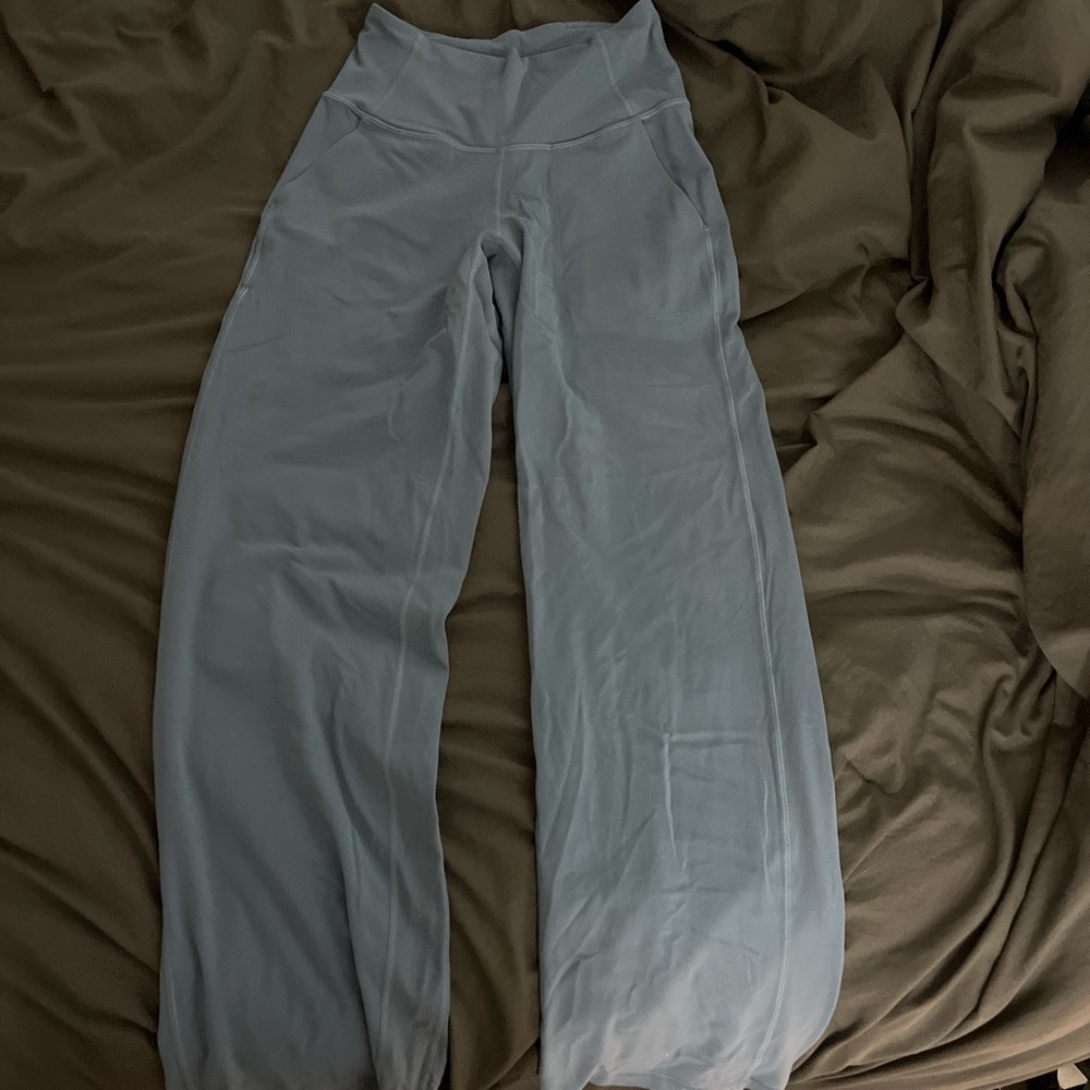 Women's High-Waisted Pants - Slate Blue